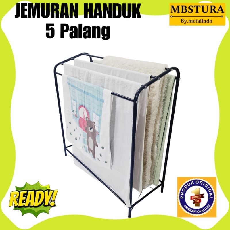 ZENITSTORE Jemuran Handuk Stainless Jemuran Handuk 5 Palang Rak Handuk Minimalis