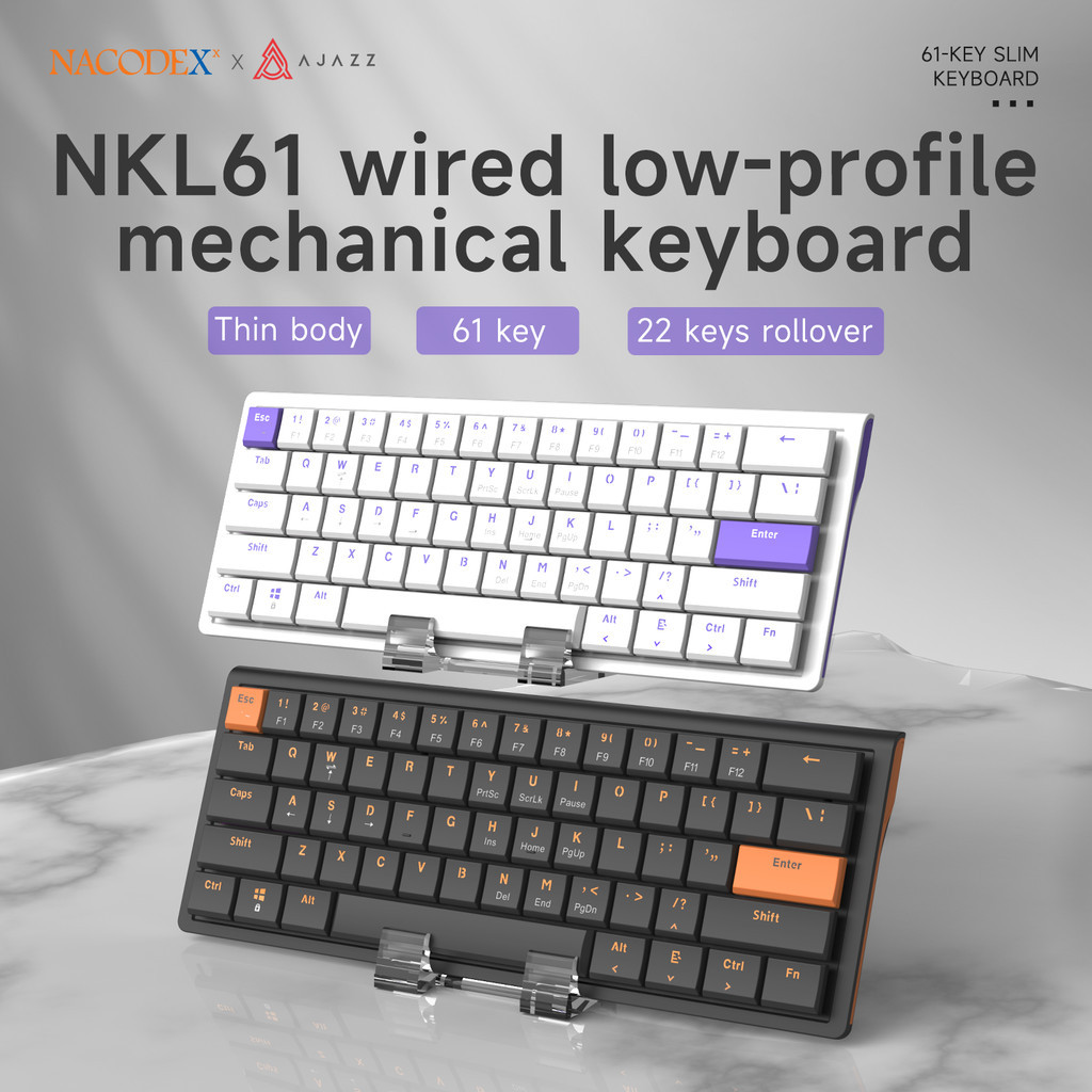Ajazz X Nacodex NKL61 Wired Low Profile Mechanical Keyboard