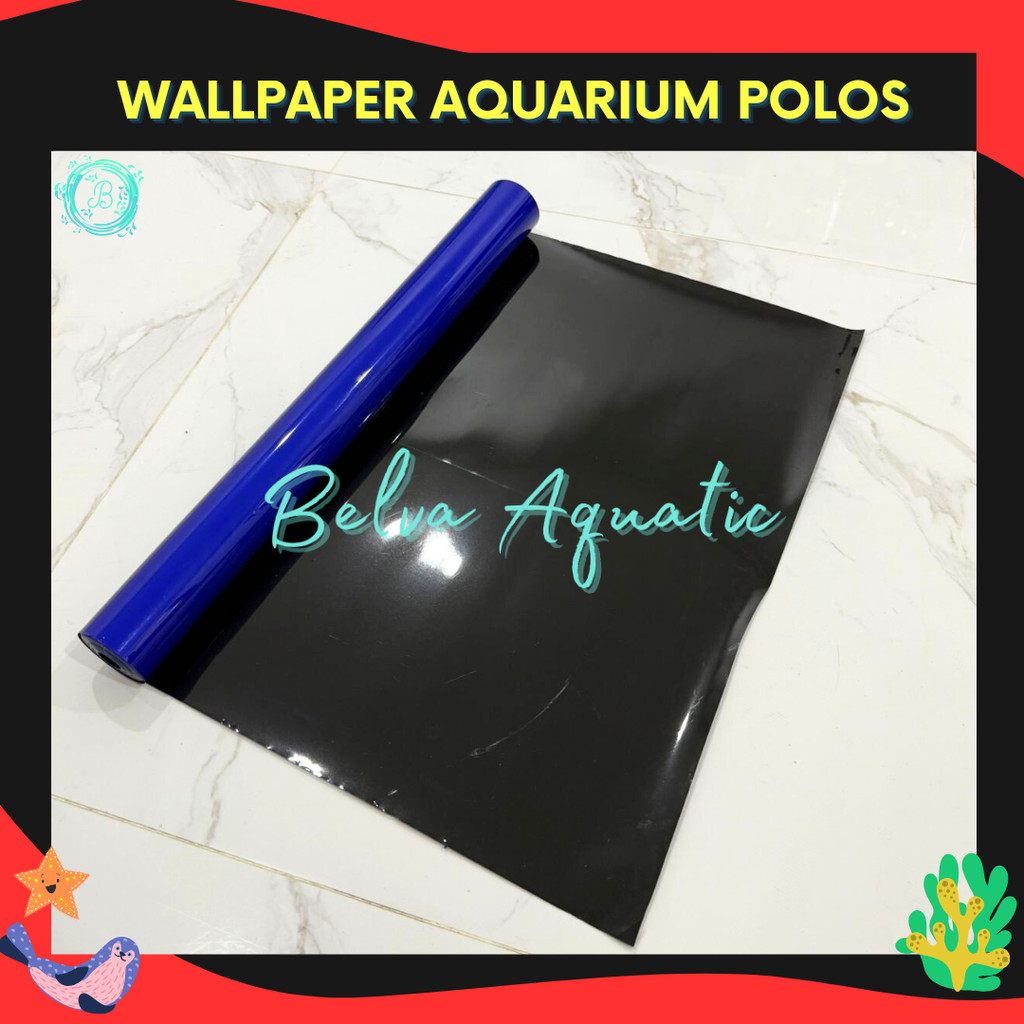 Wallpaper Aquarium Polos Latar Depan Belakang Background Aquarium