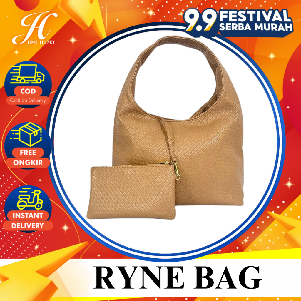 JIMS HONEY RYNE TOTEBAG Tas Handbag Wanita Simple Hobo Bahu Tas Selempang Warna Solid