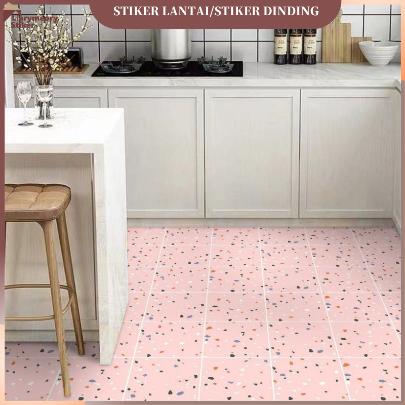 KTYO - Sticker Lantai Tebal Kamar Mandi Anti Licin Perekat Diri 60X200CM Lantai Wallpaper Kamar Mand