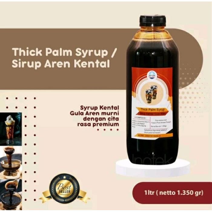 

PROMO! thick plam syrup sirup gula aren cair kental manis premium brown sugar liquid bahan minuman jelly boba signature milk khas taiwan 1liter