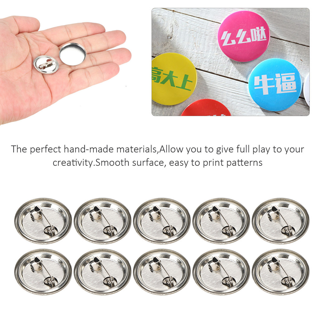 

58mm 100pcs DIY Blank Pin Button Badge Material Whiteboard Fridge Magnets Mini Morror Making Parts Punch Press Machine Supplies