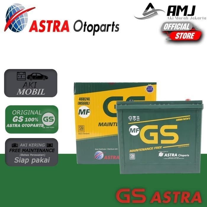 GS MF Astra Aki Mobil Suzuki All New Ertiga Hybrid NS60L - 45Ah Aki Kering