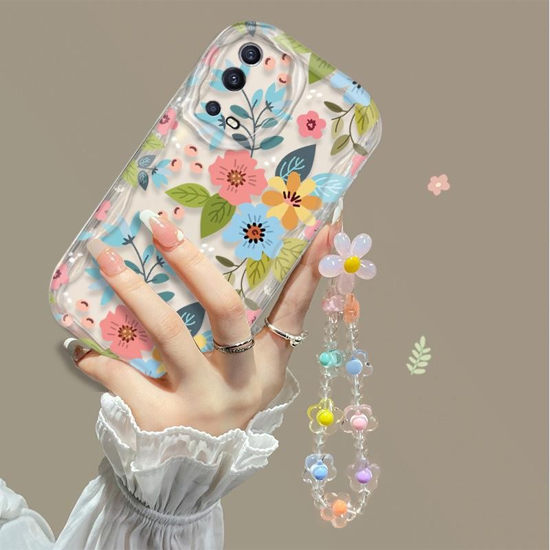Compatible For OPPO A54 A55 4G Fashion Cute Cartoon Cangkang lunak Casing Transparan CPH2325 Sebuah 