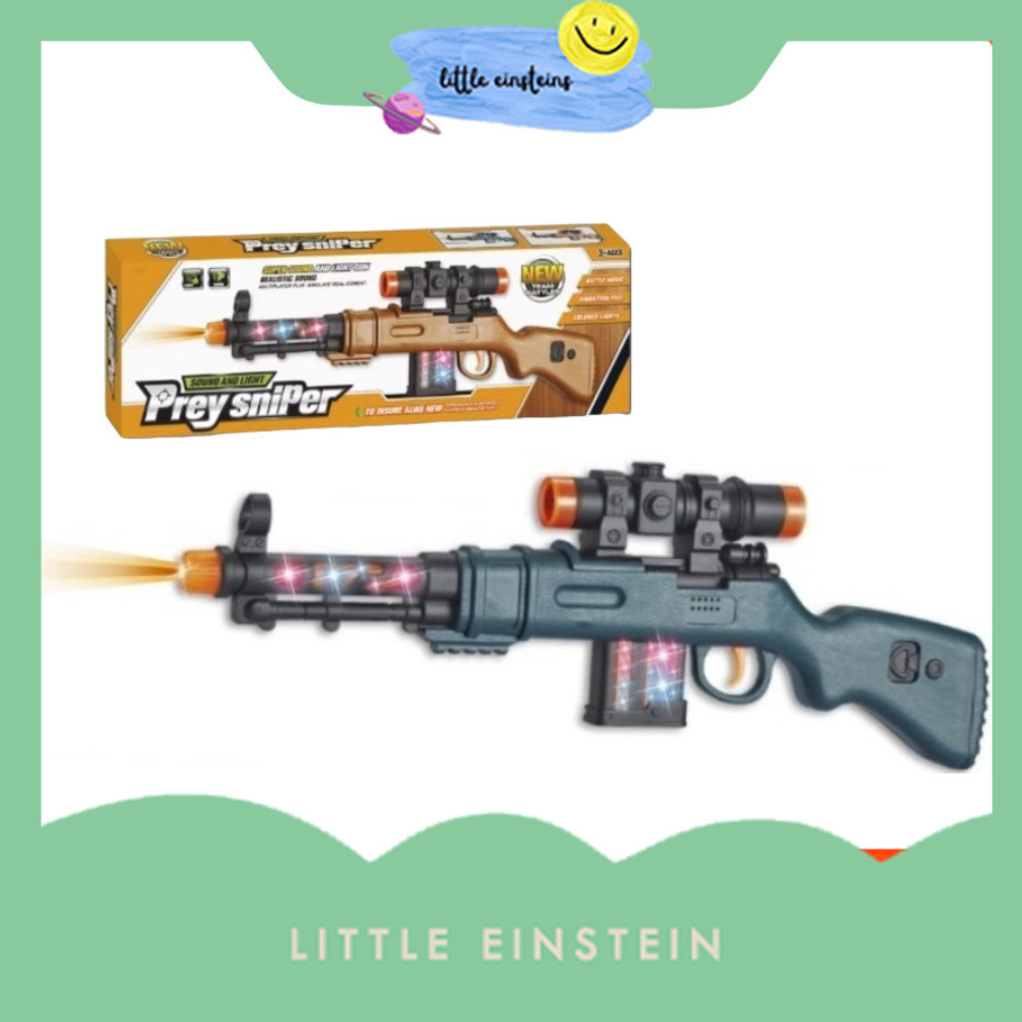 Little Einstein Mainan Anak PREY SNIPER NEW TEAM BATTLES 2037 Mainan Tembakan Suara Dan Lampu Anak M