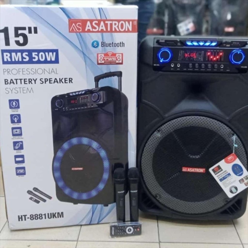 ASATRON SPEAKER PORTABLE 15" (HT-8881 UKM)