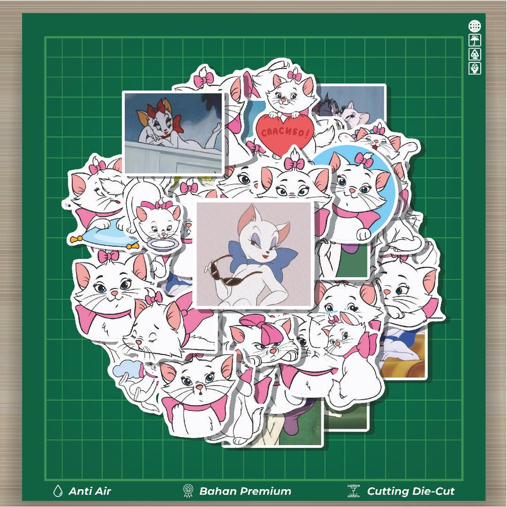 

HOT 50 PCS STIKER Stiker Animal Cat Marie [Kucing] Stiker Fashion Cars Decal Dingin Kartu Album Custom Vinyl Anti Air- Sticker Aesthetic Buku Journal Koper Casing HP Tablet Laptop Helm Motor Botol Minum