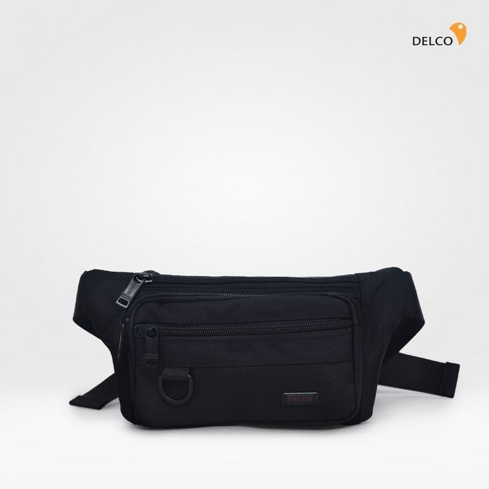 ORIGINAL Tas Pria Delco by Elizabeth Waist Bag 0716-0789 - Black