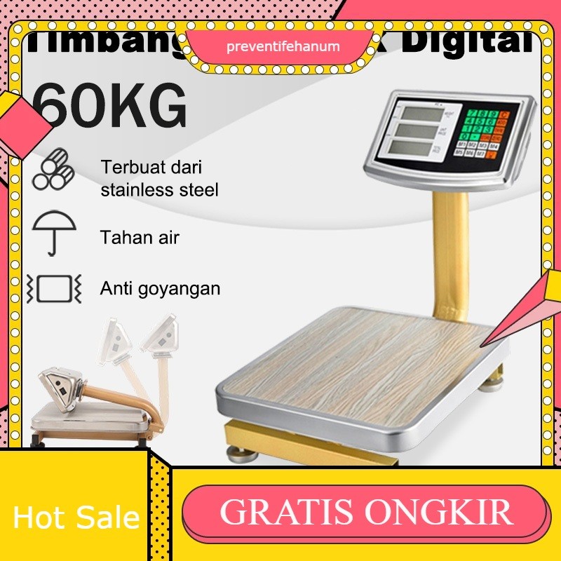 Timbangan Duduk Digital 60kg / Timbangan Lantai 60 KG/Single Display Timbangan Duduk Digital 60 kg /