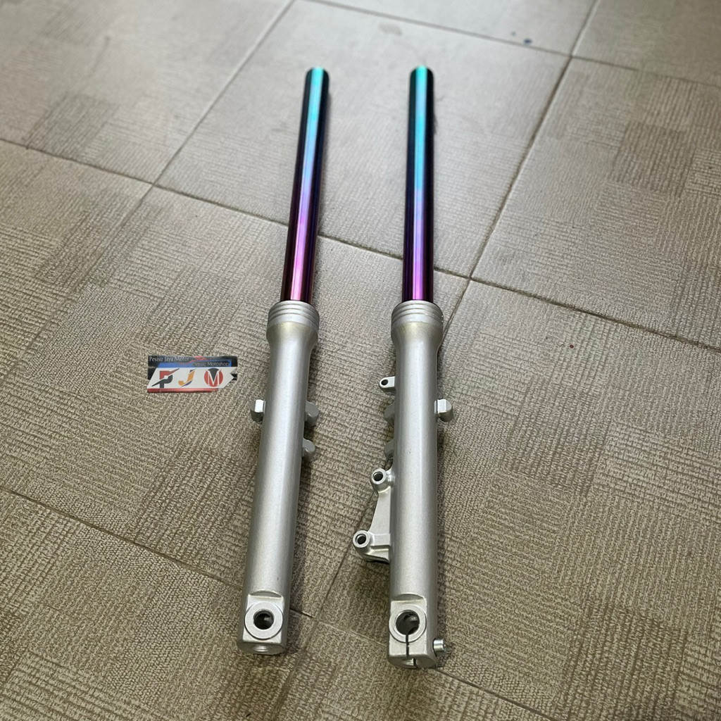 Skok depan Ninja As Botom Ninja Rainbow Chrome Segitiga CNC Ninja Import