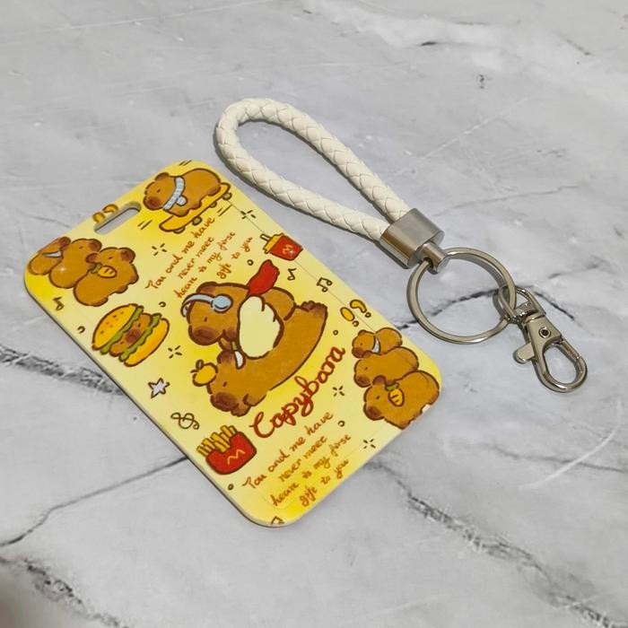 

ID Card Holder Lanyard Tali Kalung / Tempat Kartu Kalung Capybara - Capy Fly Tali by Summerstore official