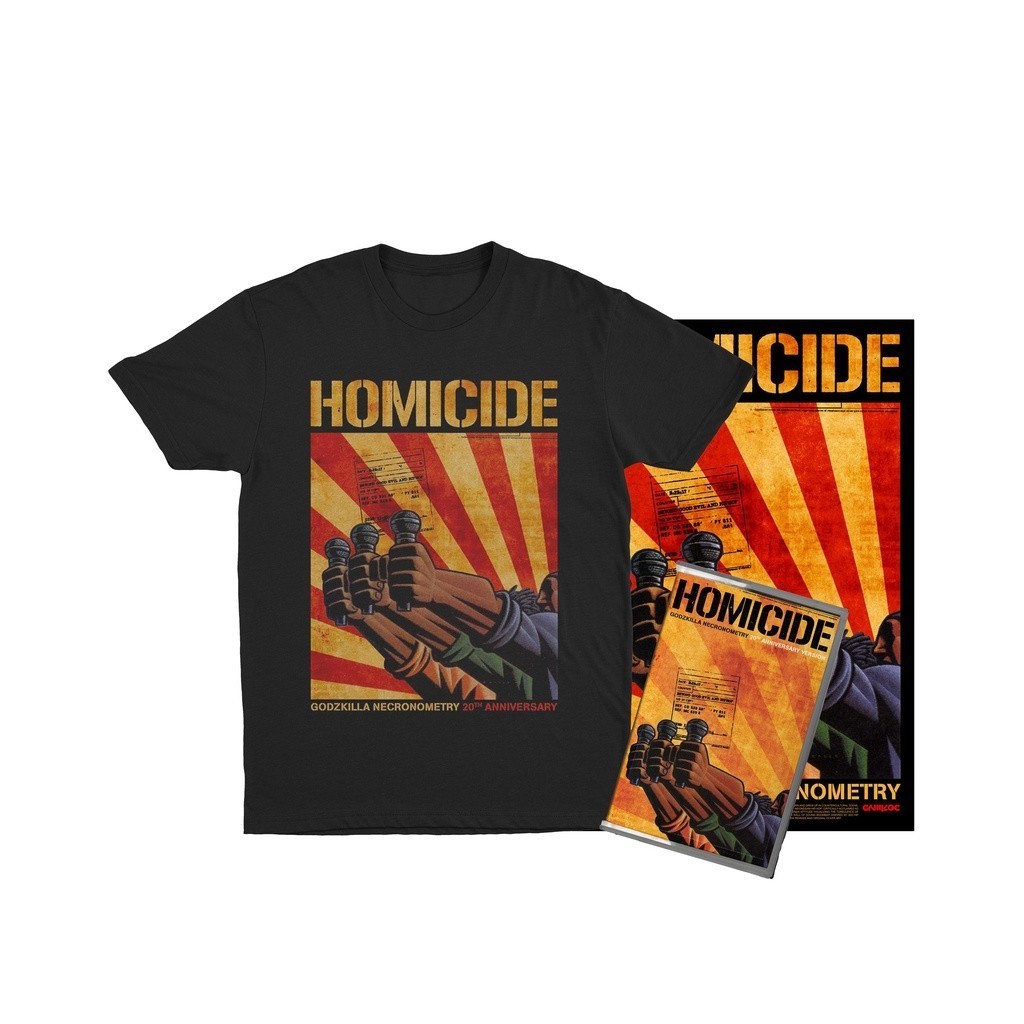 Bundling Homicide - Godzkilla 20th Tshirt Cassette Cotton combed 24s Tebal