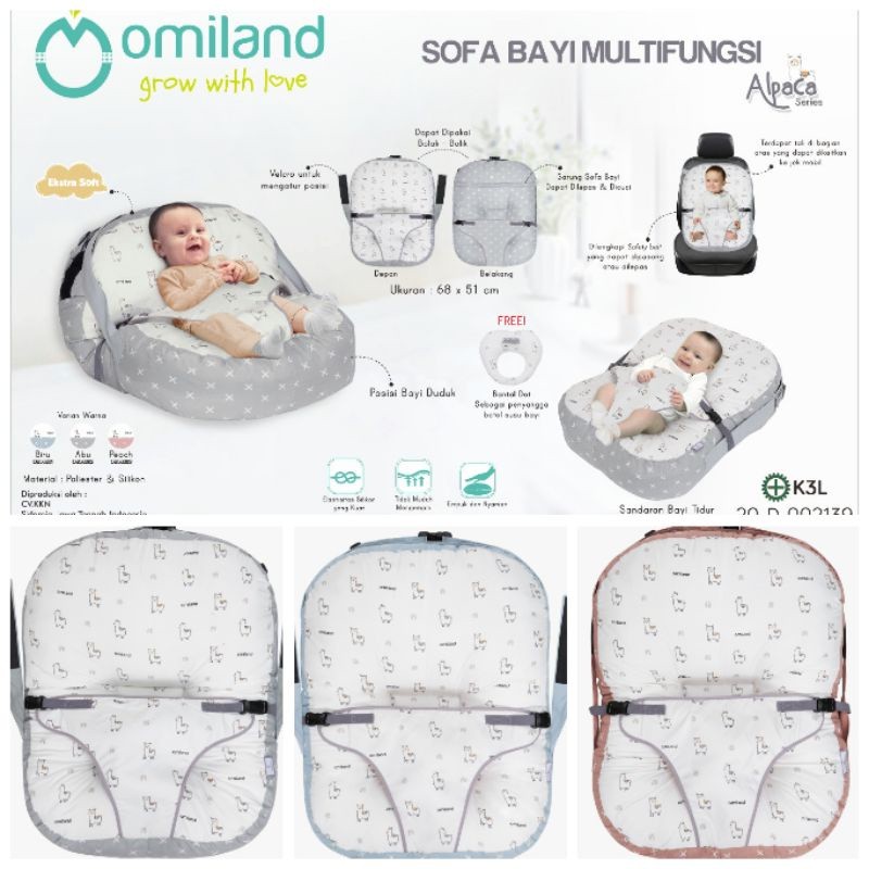 Omiland sofa  bayi multifungsi+bantal dot