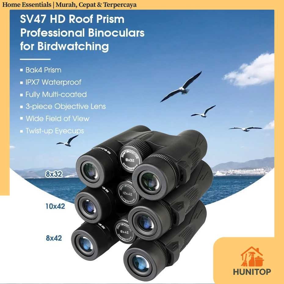 SVBONY Teropong Binocular HD BAK4 FMC Lens Birding Stargazing IPX7 - SV47