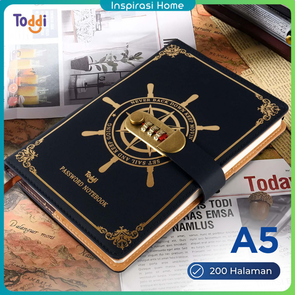 

Toddi Buku Jurnal Leather Vintage Pirate A5 200 Halaman Grid with Lock - 10001