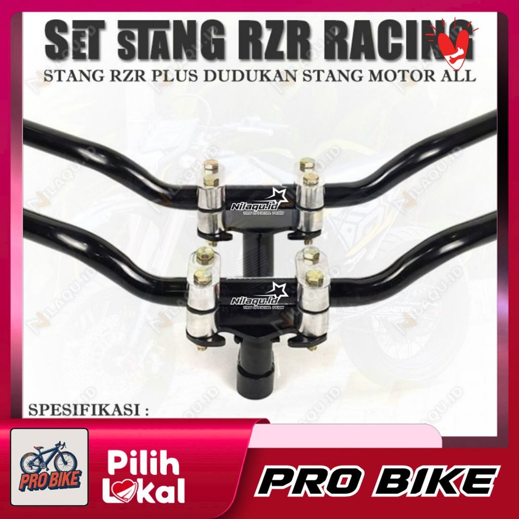 PROMO Stang rzr full set bracket dudukan setang rzr plus raiser stang jupiter mx king satria 2 tak s