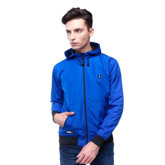 Jaket 3second Biru - Jaket Taslan/Parasut - Wind breaker Jacket