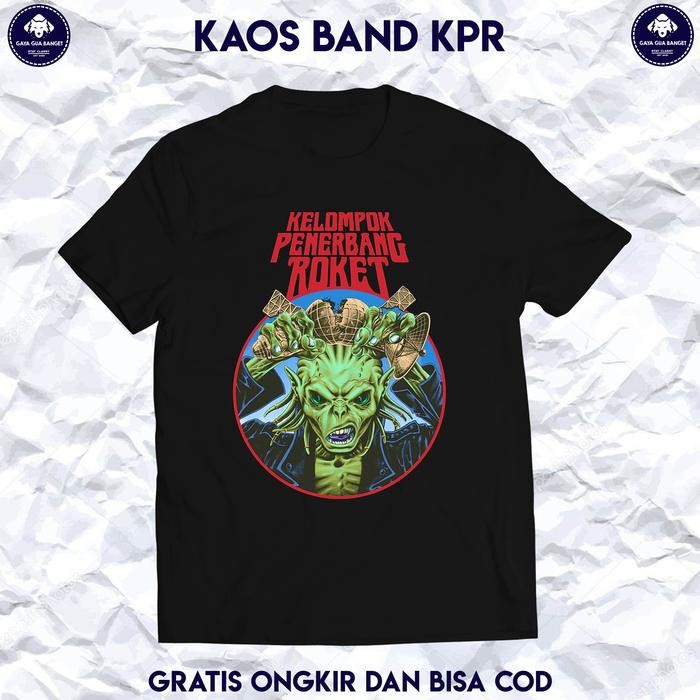 (COD) Kaos Musik Rock Band Kelompok Penerbang Roket. - S