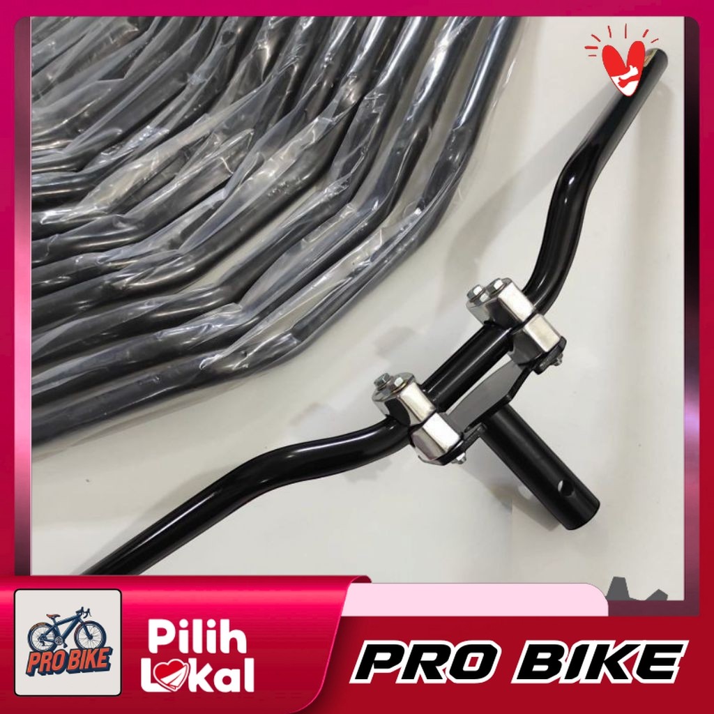 Stang RZR Racing Road Race + Dudukan Stang Universal (Trondol) Motor Honda Yamaha Suzuki