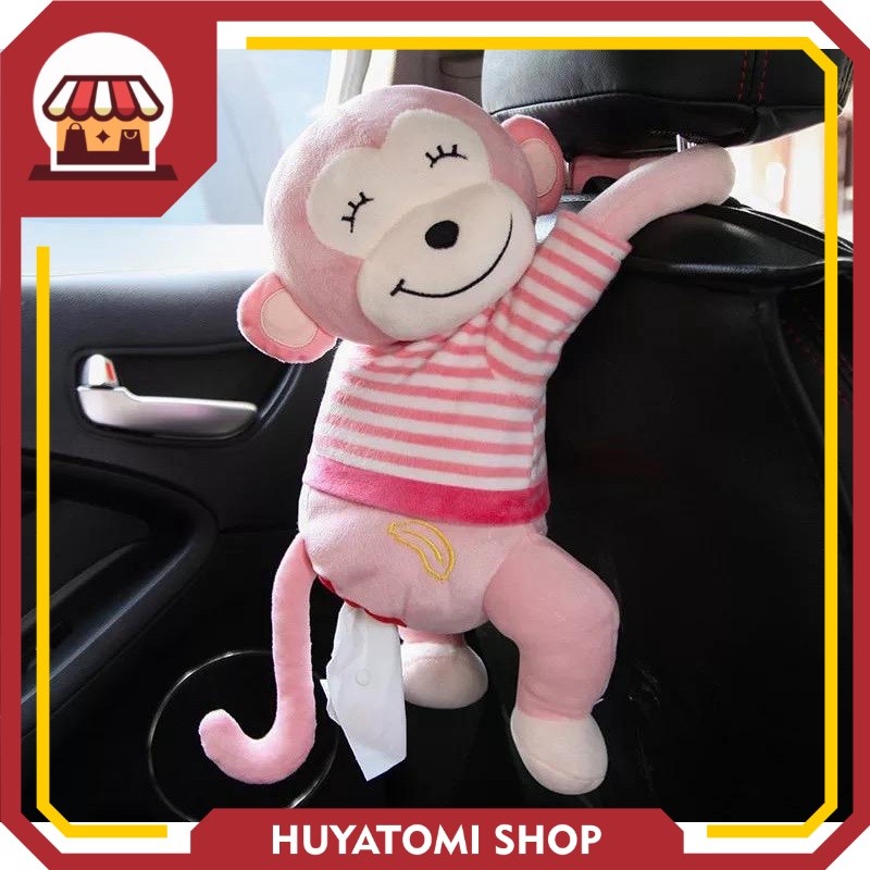 PROMO Tempat Tisu Monyet Gantung Aksesoris Mobil / Kotak Tisu monyet lucu