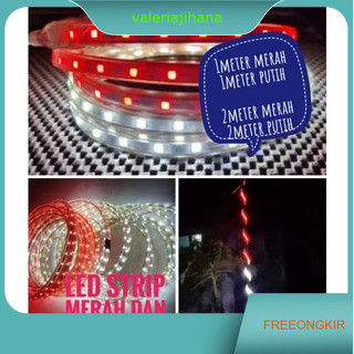 PAKET LAMPU LED STRIP SELANG MERAH+ PUTIH +ADAPTOR 3528 220V 4M~ 14METER MERAH+ PUTIH