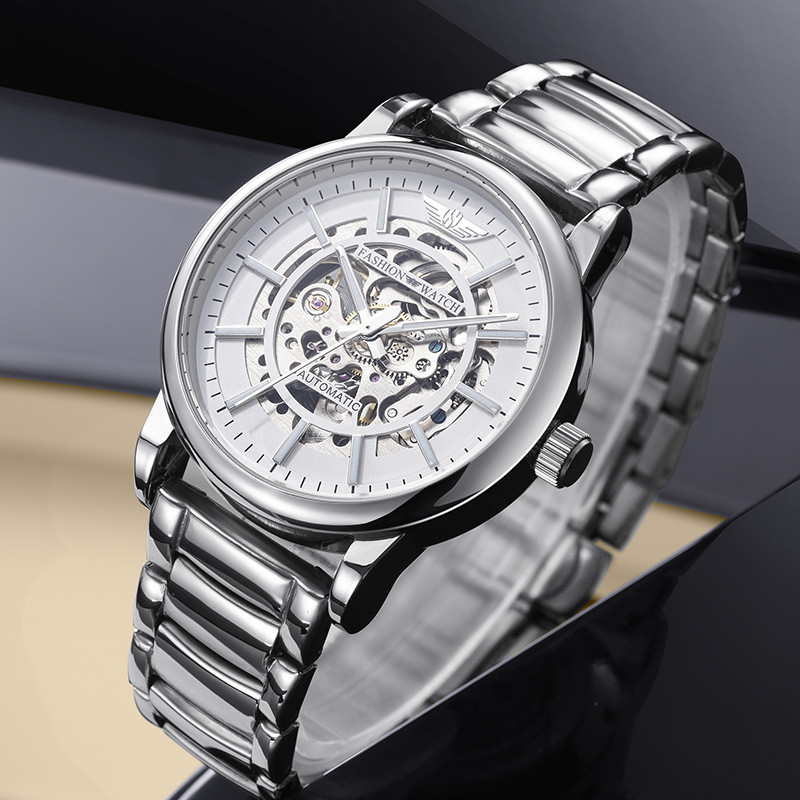 Skeleton Men's Watch Fully Automatic Mechanical Watch Waterproof Wristwatch