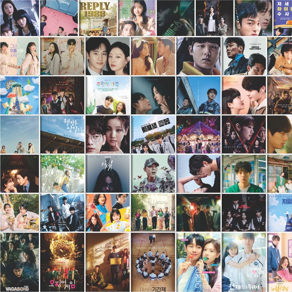 Stiker Cutting Pack Stiker Kdrama Drama Korea Poster Isi 100Pcs Series Aesthetic Lucu Keren Untuk Ko