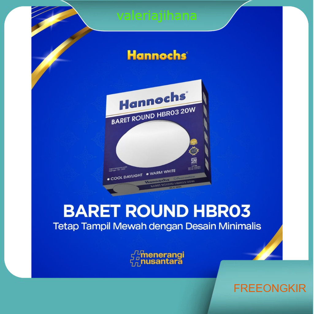 Lampu Ceiling Lamp LED HANNOCHS BARET ROUND 15W 20W 30W HBR03