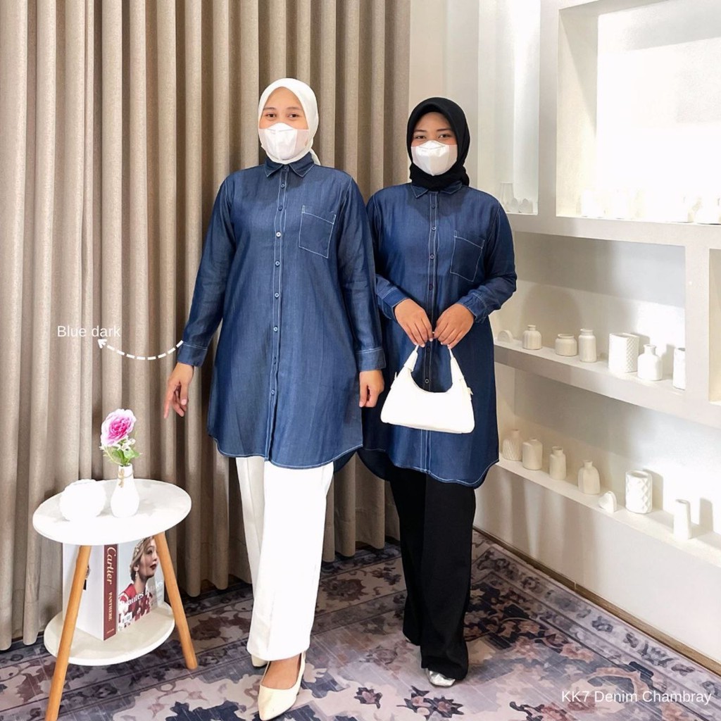 Tunik Nadia Chambray by Nurama | Tunik Wanita