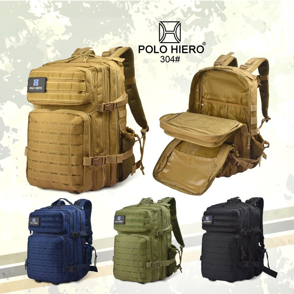 Polo Hiero Tas Ransel Army Polo Hiero 304 Tas Punggung Pria Outdoor
