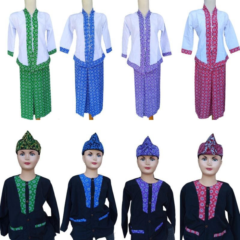 MALLALLYSON couple_Baju kebaya perempuan  dan baju pangsi anak laki PAUD&TK tanpa logo