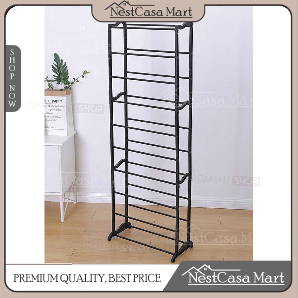 Rak Jilbab 10 Tingkat Multifungsi Pipa Besi - NestCasa Mart