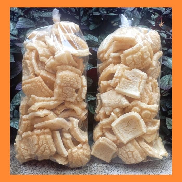 PROMO  kerupuk dorokdok rambak tapioka1kg (matang) / aneka kerupuk sari ikan Snacks Krupuk Camilan F