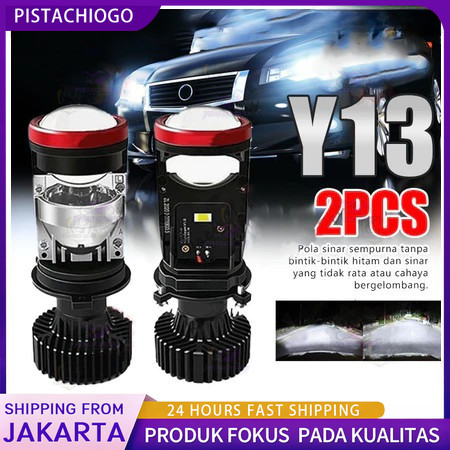 Projie Led Mobil Mini Projie Y7D H4 Mobil Super Terang Lampu Led Mobil Utama Kabut Headlamp Lampu Mo