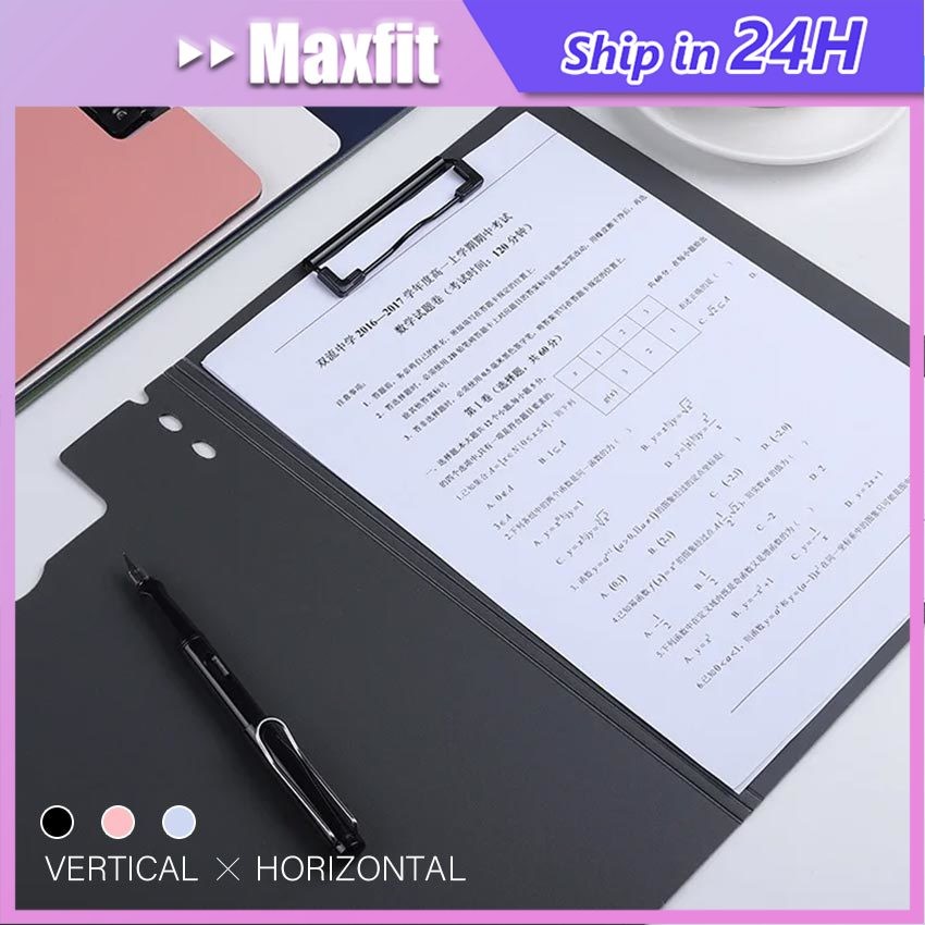 Map Kertas A4 Clipboard With Cover/ Map Folder Dokumen File / Wadah Jepitan Penyimpanan Dokumen /Map