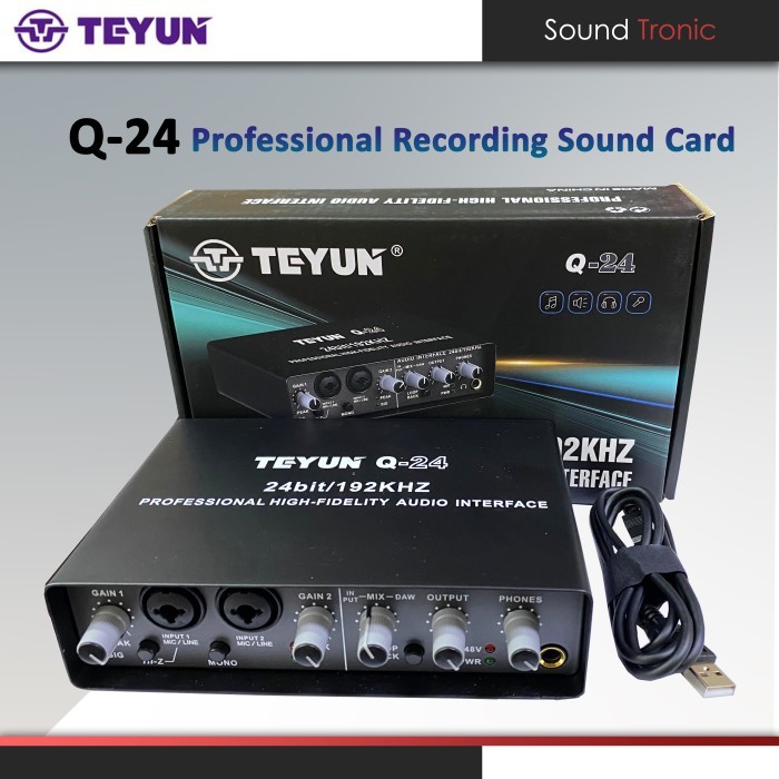 Sound Card Recording Professional Teyun Soundcard Q24