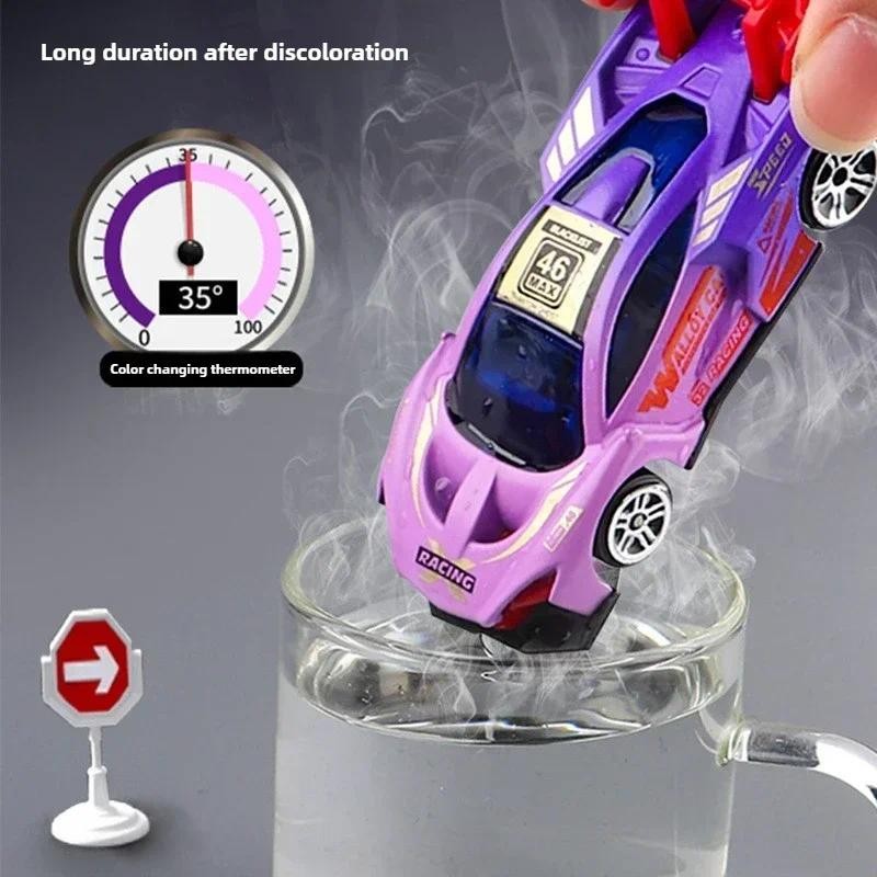 1:64 Magic Color Changing Racing Car Model Temperature Sensitive Inertia Pull Back Cars Toys Crash-R