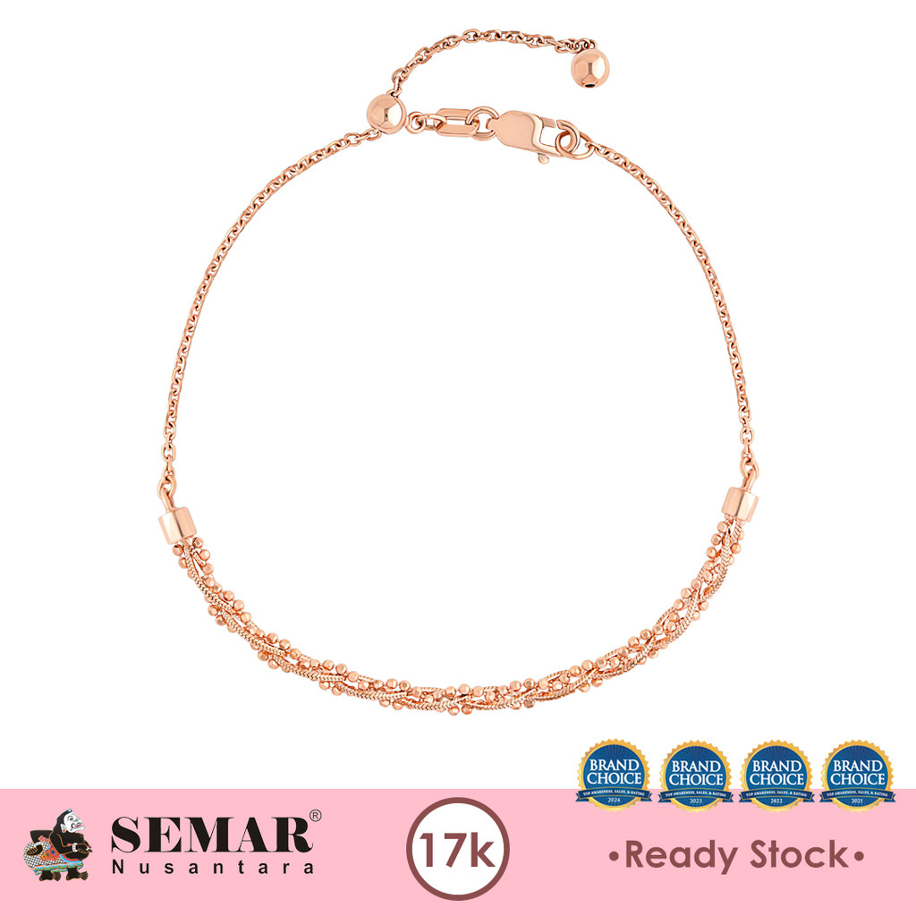 Gelang Emas Serut Verena Silk Gold 17K Semar Nusantara