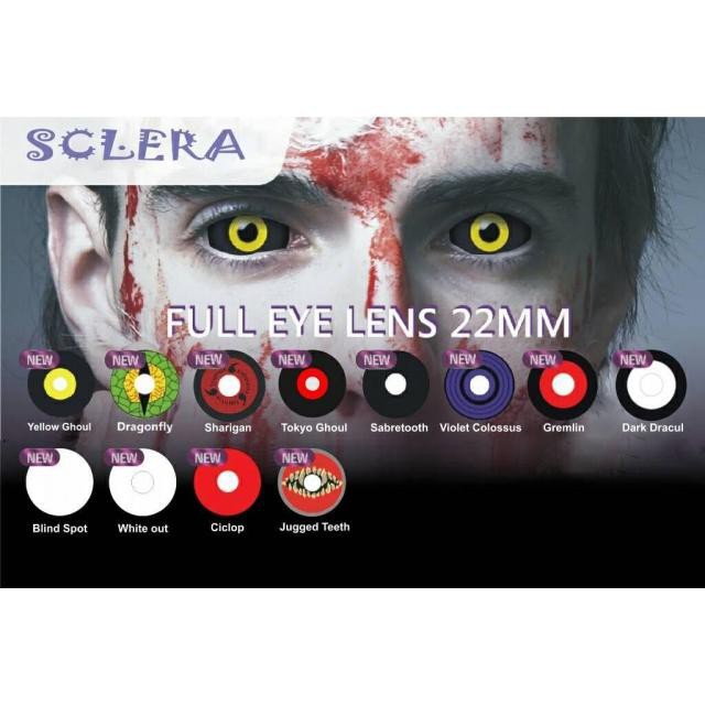 [ORI] Softlens Animasi Full Sclera - Sclera Full Mata - Full Black - Softlens Ghost - Softlens Cospl