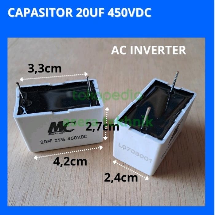 sPaRePaRt CAPASITOR 20UF 450VDC CAPASITOR AC INVERTER