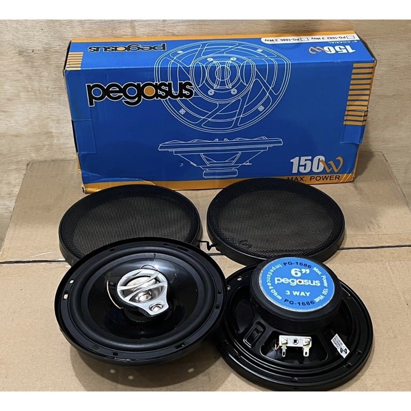 Speaker Pintu Mobil Coxial Pegasus 3 Way 6 inch PG - 1686