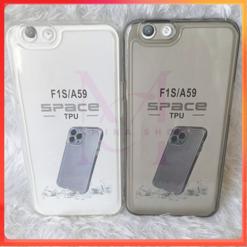 PROMO+COD Softcase Casing Clear Space OPPO F1S/A59 Slikon transparan dan pelindung belakang hp+camer