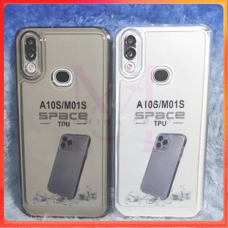 PROMO+COD Softcase/Silikon Bening Black space hp SAMSUNG A10S Casing TPU bening Space