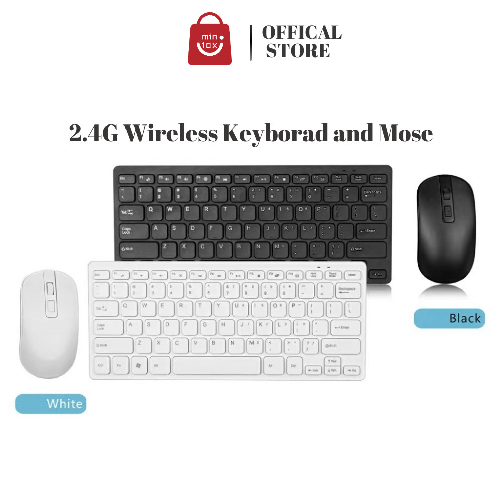 GKM901 MINI KEYBOARD WIRELESS + MOUSE WIRELESS LAPTOP TERMURAH COMBO SET
