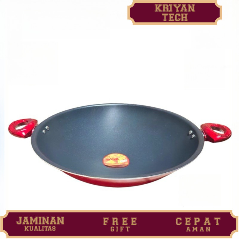 Wajan Supra 40cm / Wok 40cm Aluminium / Wajan Aluminium Teflon 40cm