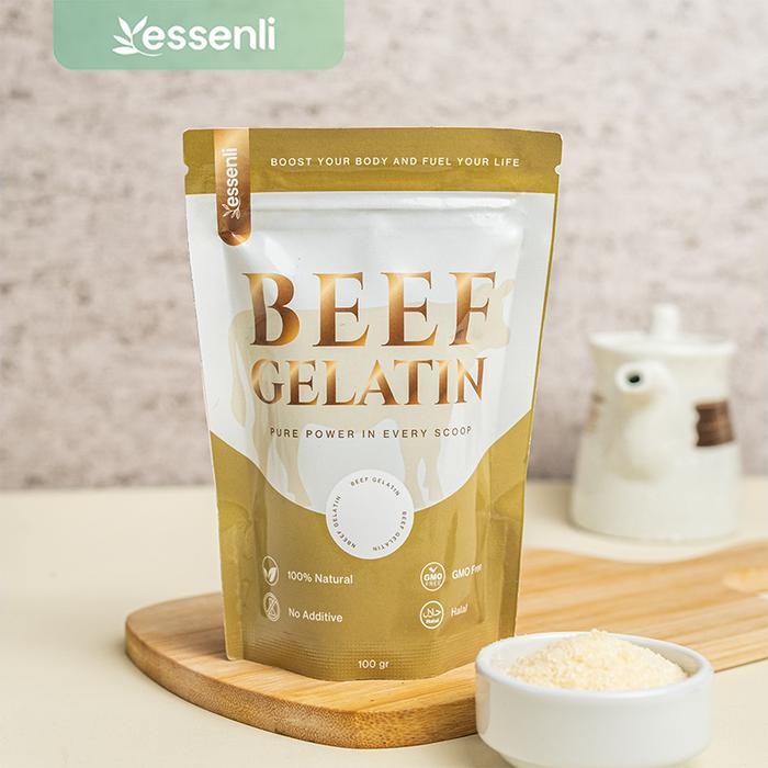 ESSENLI Bubuk Gelatin Sapi Halal / Gelatin Powder