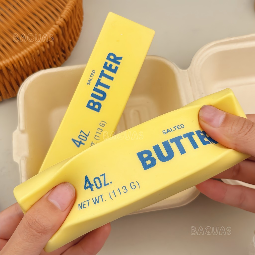 BAGUSBOY [READY] Squishy Toy Roti Mentega | Slime Mainan Anak | Squishy Jumbo Lucu | Mainan Anti Str
