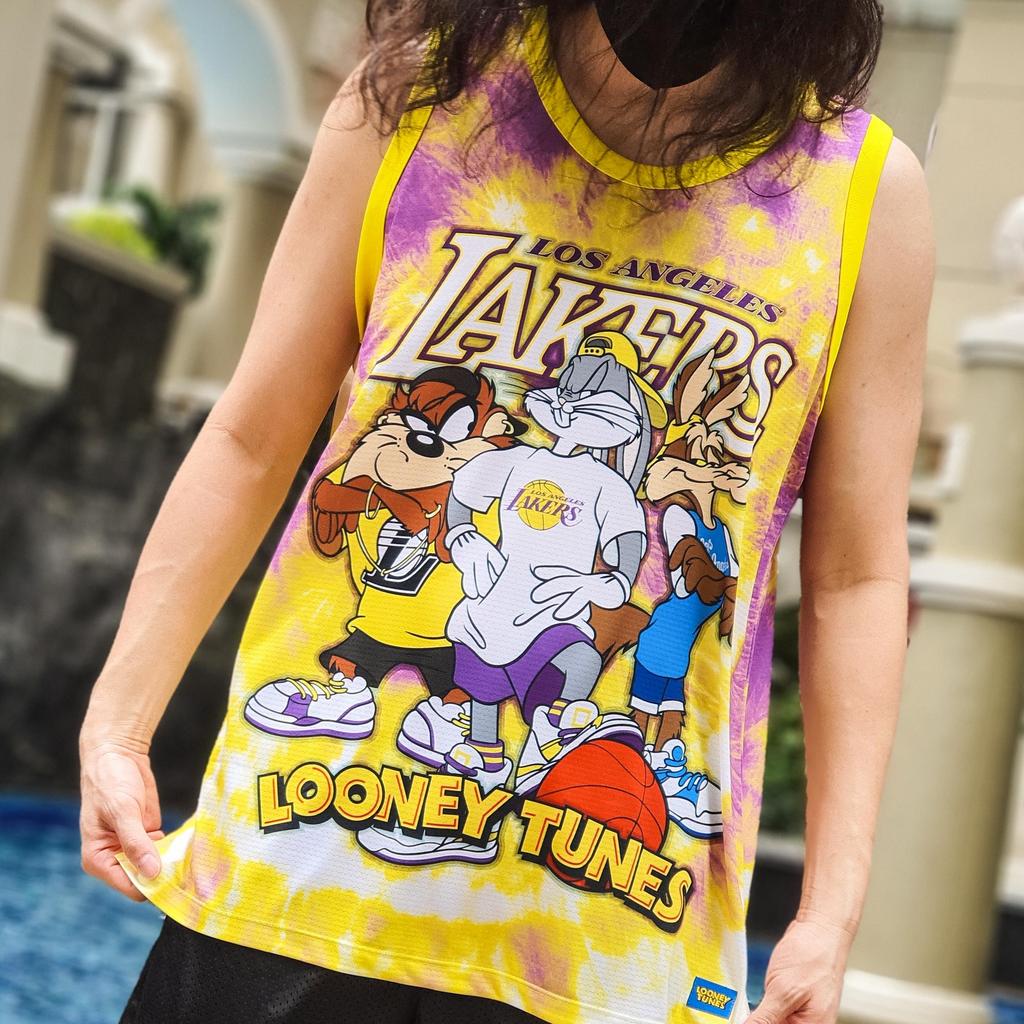 jersey basket looney tunes lakers bugs bunny tazmania nba space jam unisex pria wanita baju kostum p