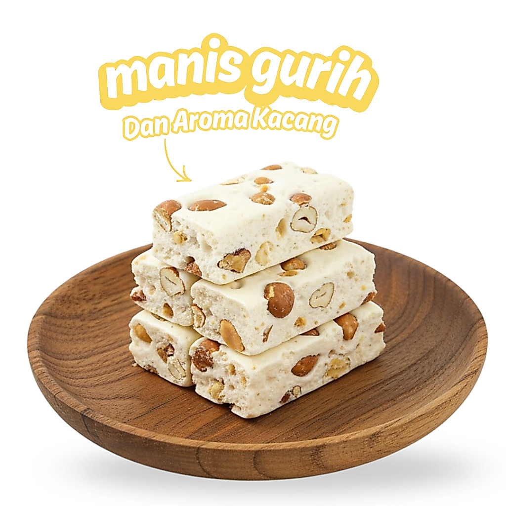 Permen Jadul Legendaris permen nougat kacang Manis  Oleh oleh Khas Semarang Gurih 250 gr